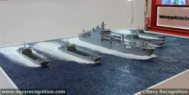 At the IDEF 2013 defense exhibition currently held in Istanbul, Turkey, Turkish shipyard ADIK (Anadolu Shipyard) is showcasing its Landing Ship Tank project. The project consists in a locally produced new generation fast amphibious vessel of upper-intermediate size designed to meet operational requirements of Turkish Naval Forces Command.