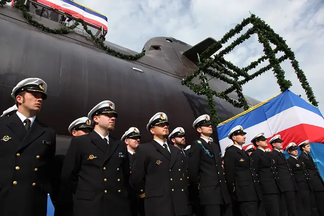 One of the most modern non-nuclear submarines in the world was named today at the shipyard of ThyssenKrupp Marine Systems GmbH, a company of ThyssenKrupp Industrial Solutions AG, under the name of “U36”. This marks another important milestone in the ongoing shipbuilding programme for the German Navy. U36 is the second boat of the second batch of HDW Class 212A submarines destined for operation in the German Navy. The German town of Plauen has assumed sponsorship for U36. The ultra-modern submarine was named by Silke Elsner, companion to the Mayor.