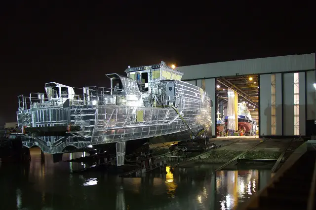 The first Damen Stan Patrol 3007 has arrived at Damen Shipyards Gorinchem in the Netherlands for outfitting. The vessel is one of nine that the Royal Bahamas Defence Force has ordered from Damen Shipyards. The order features four Stan Patrol 4207 vessels, one RoRo 5612 and a further three Stan Patrol 3007 vessels.