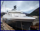 On December 6th, the Norwegian Prime Minister christined the new electronic signals intelligence (ELINT) "Marjata". The vessel, which will replace an existing one bearing the same name in 2016, will be operated by the Norwegian Intelligence Service. The christening took place at the shipyard Vard Langsten in Tomrefjord Romsdal.
