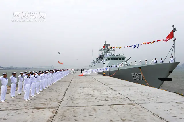 A commissioning, naming and flag-presenting ceremony of the new "Jieyang" corvette (locally designated guided missile frigate) of the Chinese Navy (PLAN) was held on the morning of January 26, 2014 at a naval port in Shantou of south China’s Guangdong province, marking that the ship is officially commissioned to the South China Sea Fleet of the PLAN. "Jieyang" is the Tenth Type 056 Corvette (Jiangdao class).