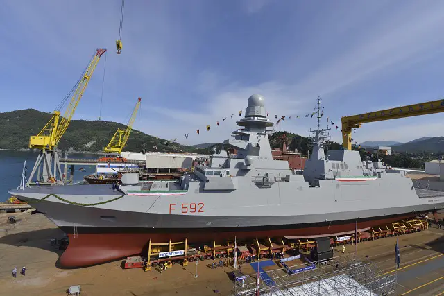 Today, two months after the final acceptance of the FoC ASW Virginio Fasan, the Italian Navy has enlarged the existing fleet with the third FREMM Frigate, Carlo MARGOTTINI. The ceremony was held at the Fincantieri shipyard in Muggiano, La Spezia (Italy). The FREMM Margottini is in Anti Submarine Warfare configuration as well as Fasan.