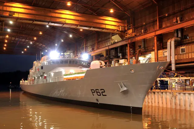 The second of the Offshore Patrol Vessels (OPVs) being built by Babcock for the Irish Naval Service, LÉ James Joyce, was floated for the first time yesterday, at Babcock's Appledore shipyard in North Devon, marking a significant milestone in the build programme.
