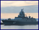 The latest Russian Navy frigate, the Admiral Gorshkov (lead ship of Project 22350), conducted a life fire gunnery exercise in the White Sea as part of its trials, Vadim Serga, chief of the press office of the Russian Navy Northern Fleet, told journalists on Monday.