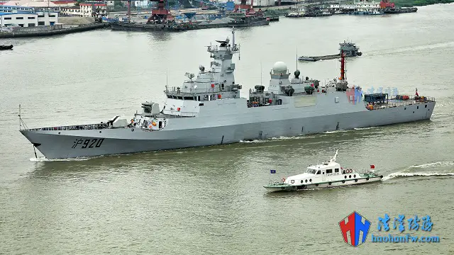 Chinese spotters took pictures showing the first of three future Algerian Navy C28A Corvette (hull number 920) sailing out of Hudong-Zhonghua shipyard near Shanghai under her own power for builder trials in the East China Sea.