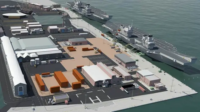 Work by the Defence Infrastructure Organisation (DIO) to ready Portsmouth Naval Base for the arrival of the Queen Elizabeth Class aircraft carriers is well underway. As part of the project Defence Infrastructure Organisation (DIO) is rebuilding Middle Slip Jetty so it can accommodate HMS Queen Elizabeth when she arrives in Portsmouth in early 2017.