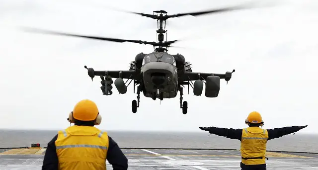Russia has signed an agreement with Egypt for delivery of forty-six Kamov Ka-52K navalized attack helicopters, the Director General of the JSC Russian Helicopters holding company, Alexander Mikheyev, said on Wednesday. The Ka-52K Katran (Nato reporting name: Hokum-B) is the naval variant of the Ka-52 Alligator designed for the French-made Mistral LHDs which the Egyptian Navy recently acquired (and which were originally intended for the Russian Navy).