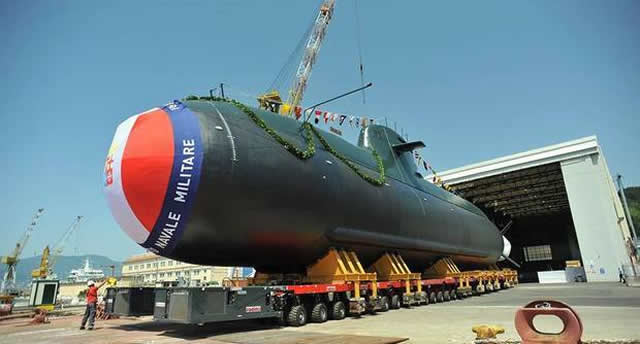 On July 4th, in the presence of the Minister of Justice Andrea Orlando, the Fincantieri shipyard in Muggiano (La Spezia) hosted the launching ceremony for the “Romeo Romei” submarine, the last of the four U212A “Todaro” class twin units ordered to Fincantieri by the Central Unit for Naval Armament – NAVARM for the Italian Navy.