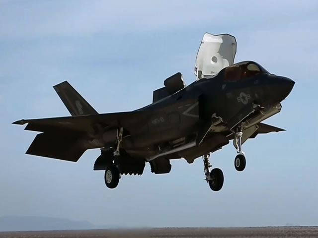 The United States Marine Corps (USMC) released a video showing F-35B (the short take-off and vertical-landing STOVL variant) pilots performing short take off and vertical landings as part of required flying field carrier landing practices (FCLP). The pilots are from Marine Fighter Attack Squadron 121 based out of Marine Corps Air Station Yuma, Arizona.