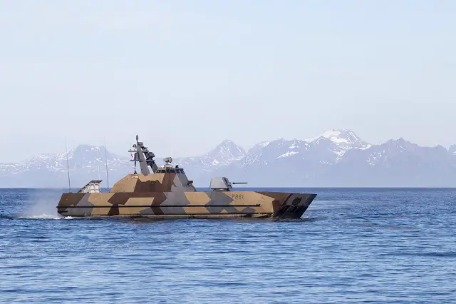 The Norwegian Navy released footage and images (via Norwegian tabloid newspaper Verdens Gang) showing a Skjold-class corvette launching a Naval Strike Missile (NSM) against a land target. The test took place on Monday and was a first for the Norwegian Navy.