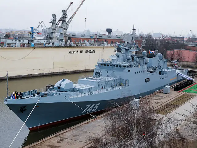 The Project 11356 lead frigate Admiral Grigorovich has joined the Russian Navy. The St. Andrew’s flag has been hoisted on the vessel, a TASS correspondent reports from the scene. "This day is, indeed, an important event for the Black Sea Fleet. We are receiving a frigate that can operate in distant waters. This is the first vessel built at the Russian rather than Soviet wharves," Black Sea Fleet Commander Alexander Vitko said. 