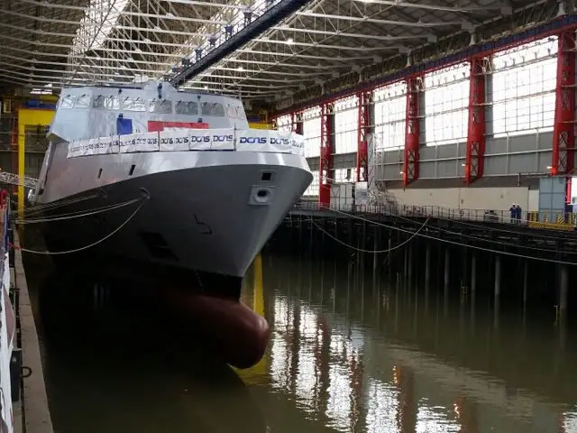 On September 17 2016, DCNS launched the very first GOWIND 2500 corvette for the Egyptian Navy. The float out took place at the Lorient naval shipyard one day after the launch of FREMM Bretagne for the French Navy. First steel cut of the Egyptian Navy corvette took place on April 16 2015. The delivery of the vessel is set for 2017 (less than four years after the signature of the contract).