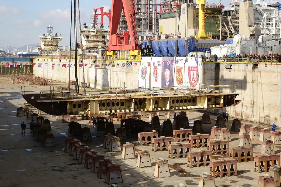 Keel Laying of Future Turkish Navy LHD TCG Anadolu