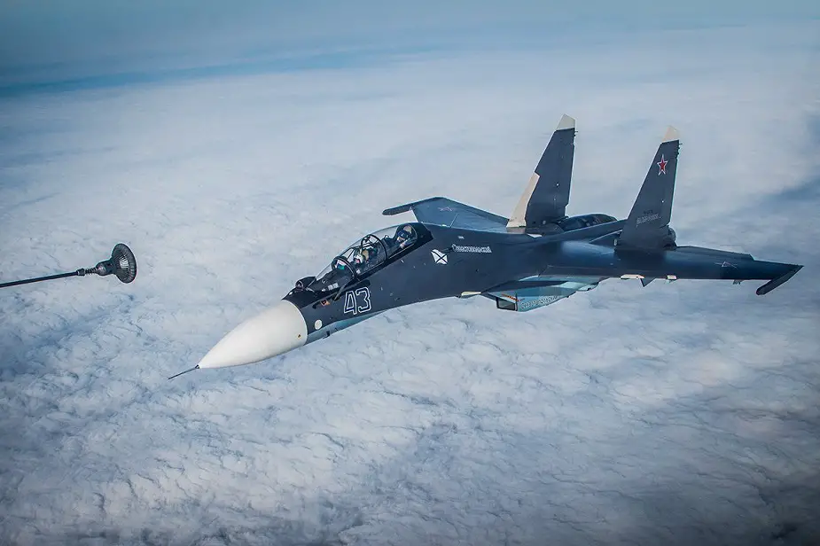 Su 30SM fighters Russian Navy aerial refueling