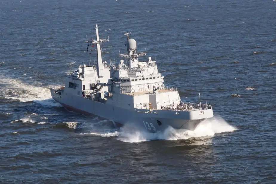 Amphibious Landing Ship Ivan Gren Sailing to Russia's Northern Fleet