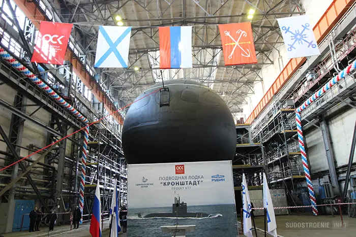 Second Project 677 Lada class Submarine Kronstadt Launched in Saint Petersburg 2