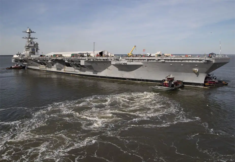 USS Gerald R. Ford aircraft carrier of US Navy propulsion plant reaches completion 925 001