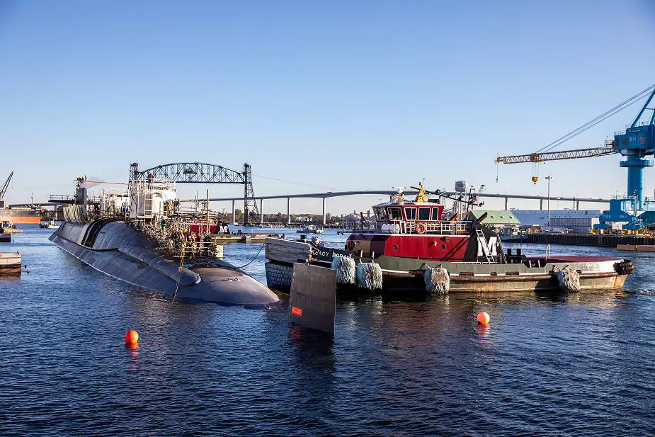 Norfolk Naval Shipyard Undocks US Navy USS Wyoming Ohio class ballistic missile submarine 925 001