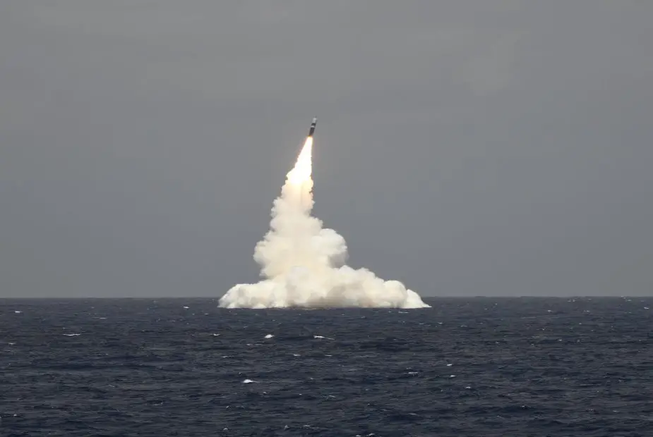 USS Rhode Island successfully test fired a Trident II D5 Missile