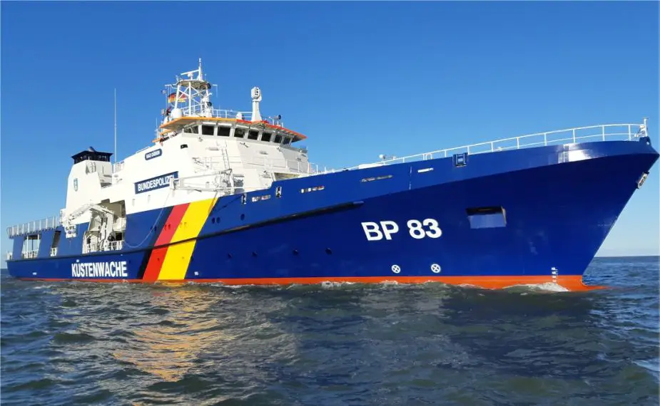 Coast Guards of German Federal Police take delivery of its third Potsdam class Offshore Patrol Vessel BP 83 925 001