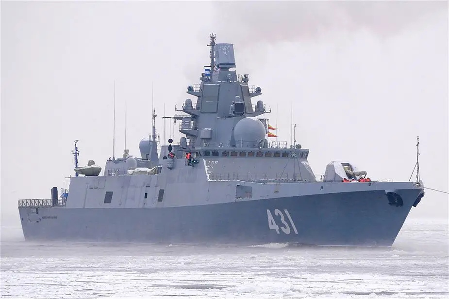 Russian Navy Project 22350 lead frigate Admiral Gorshkov will test its missile systems in White Sea 925 001