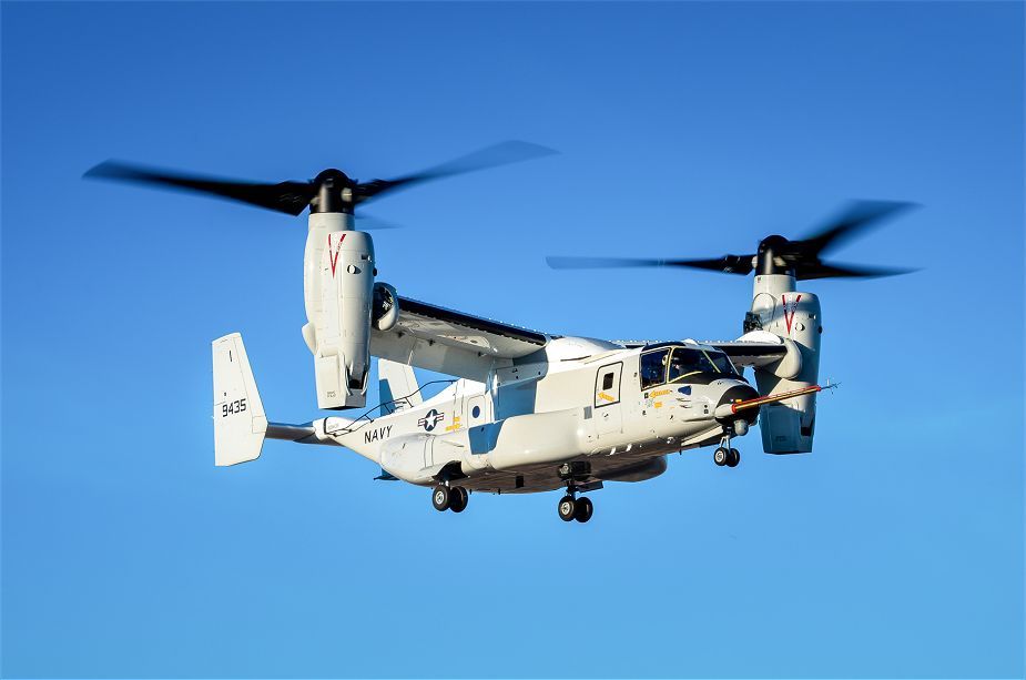 US Navy CMV 22B Carrier Onboard Delivery variant of Osprey operational test in real world environment 925 001