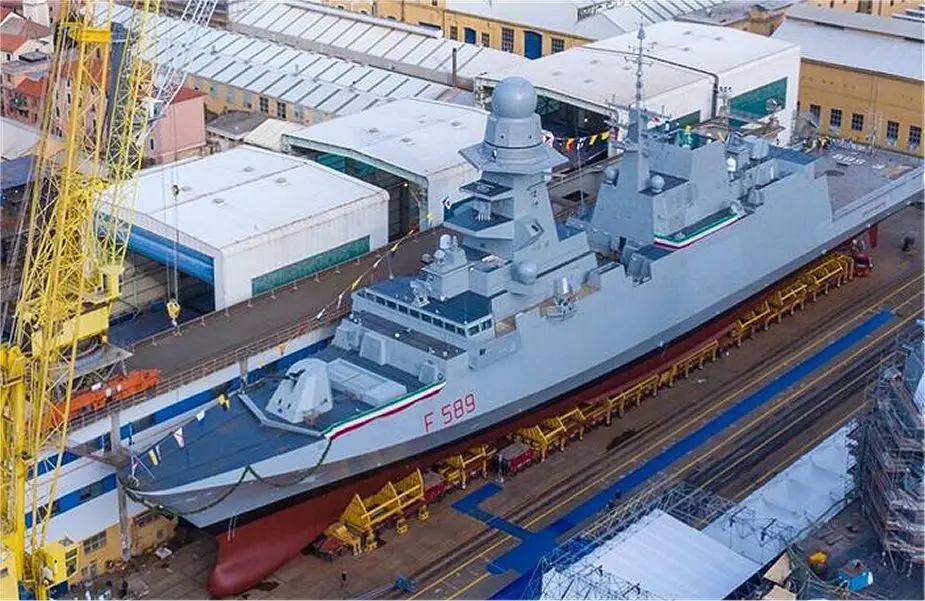 Italian shipbuilding company Fincantieri has launched the tenth multipurpose frigate Emilio Bianchi 925 001