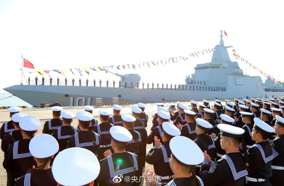 Navy of China has commissioned its first Type 55 missile destroyer 101 Nanchang 925 001