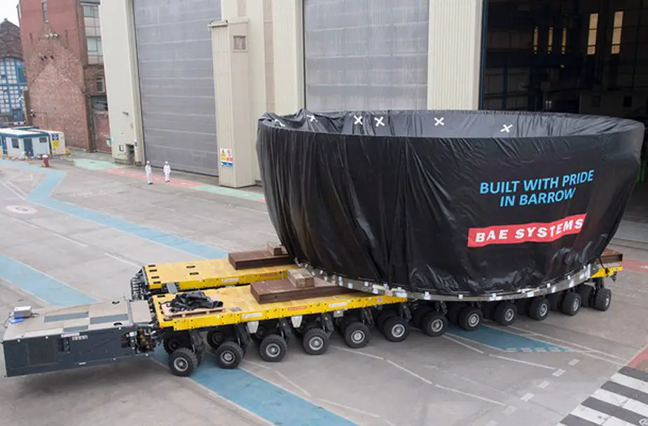 BAE Systems reaches a new milestone in the construction of Dreadnought Submarine 925 002