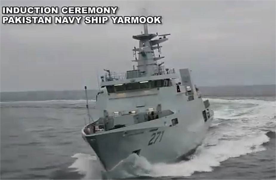 Pakistan Navy inducts first Yarmook class corvette manufactured by Dutch shipyard Damen 925 001