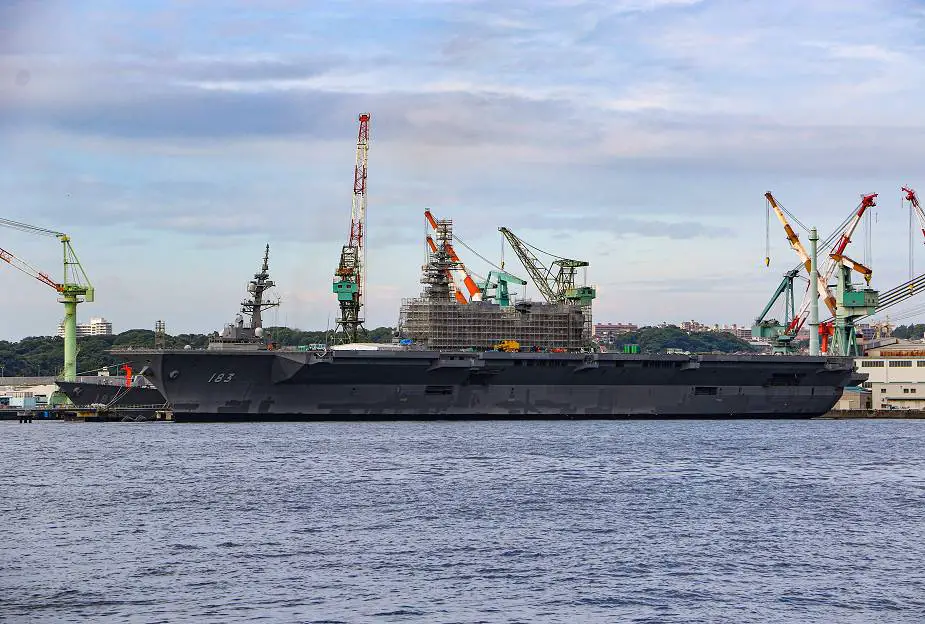 Japanese Navy JS Izumo DDH 183 in the latest modification phase to become aircraft carrier 925 001