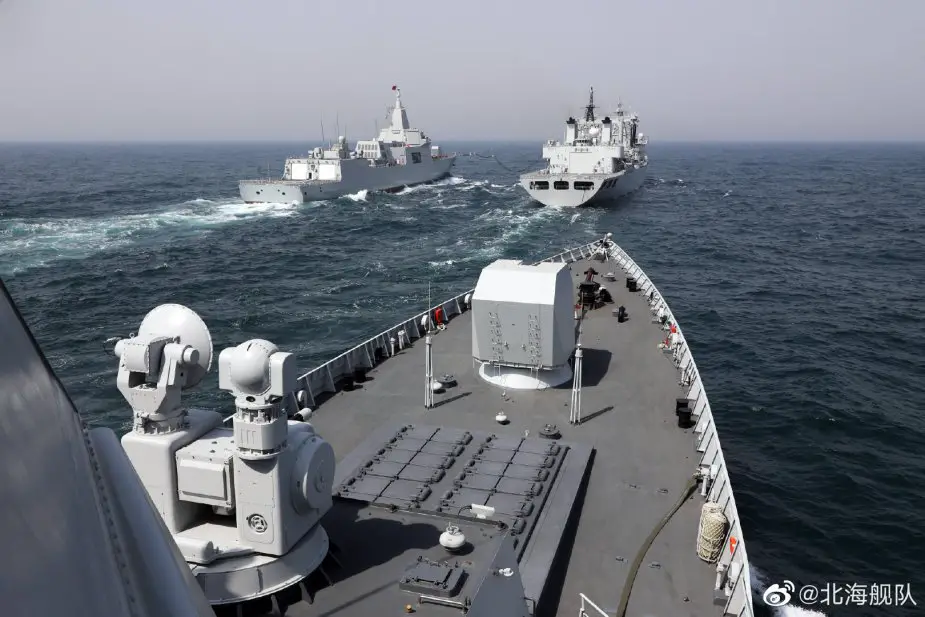 Chinese Navy reveals large destroyers replenishment training for 1st time 925 002