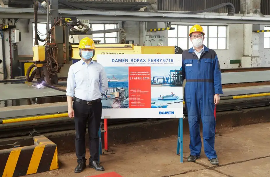 Damen Hosts Digital Steel Cutting Ceremony For Ropax Vessel 925 001