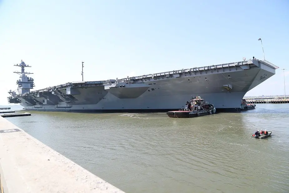 US Navy USS Gerald R. Ford aircraft carrier toward another major milestone during WOO 10 925 001