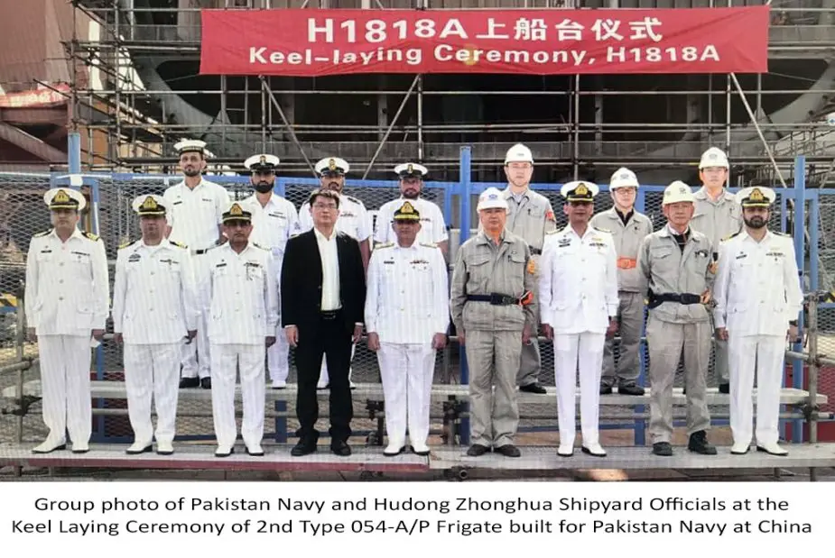 Keel Laying ceremony of second Type 054 AP frigate for Pakistan Navy held in China 925 002