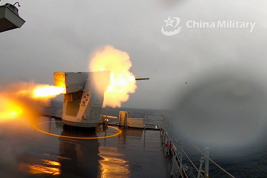 Chinese Navy Type 056A Dingzhou Jiangdao class corvette conducts maritime live firing exercise 925 002