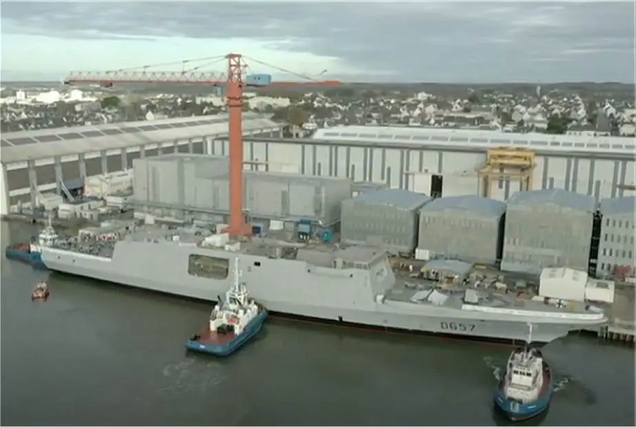 Naval Group from France launches FREMM Lorraine frigate for the French Navy 925 001