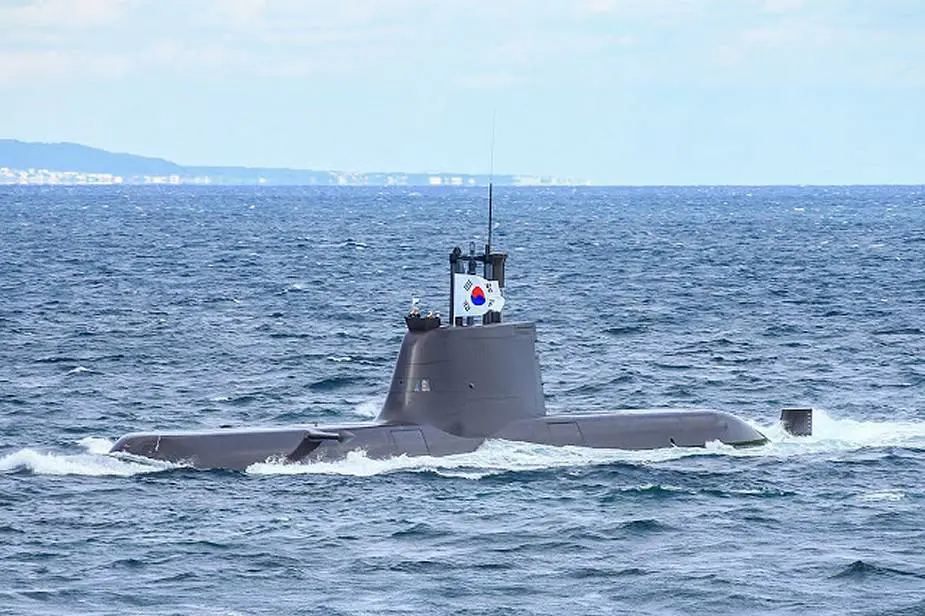 South Korean Navy conducts test launch Haeseong III cruise missile from Son Won II class Type 214 submarine 925 002