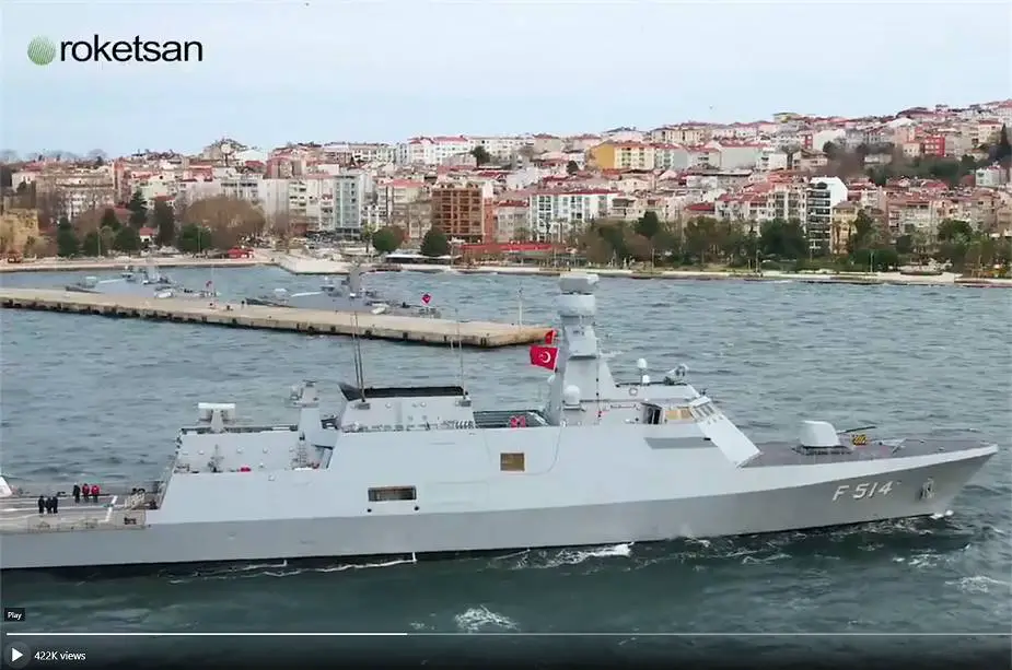 New Turkish ATMACA anti ship missile launched from TCG Kinaliada corvette has successfully destroyed target 925 002