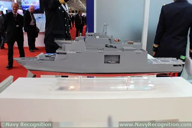 Euronaval 2014 exhibition was chosen by Brazilian state-owned company EMGEPRON to officially present the first indigenously developed offshore patrol vessel dubbed "Navio-Patrulha Oceânico BRasil" (NaPaOc-BR), or BR-OPV.