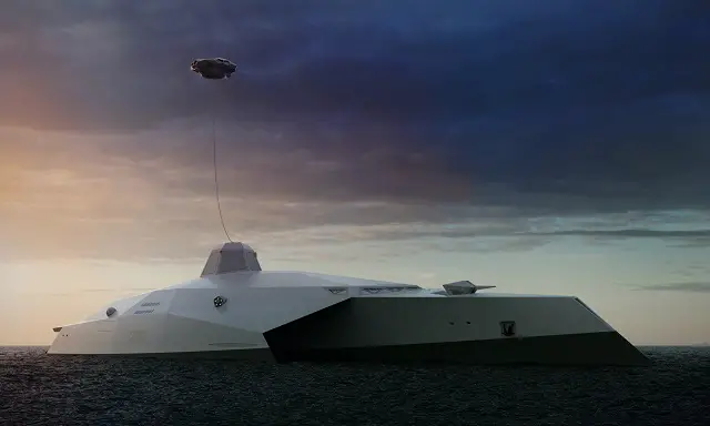 At DSEI 2015, a series of futuristic concept images on what a new surface ship for the Royal Navy could look like in 2050 has been released by a group of leading British naval electronic systems companies, working alongside Defence Equipment & Support (DE&S – part of the MOD) and the Defence Science and Technology Laboratory (DSTL – part of the MOD). 